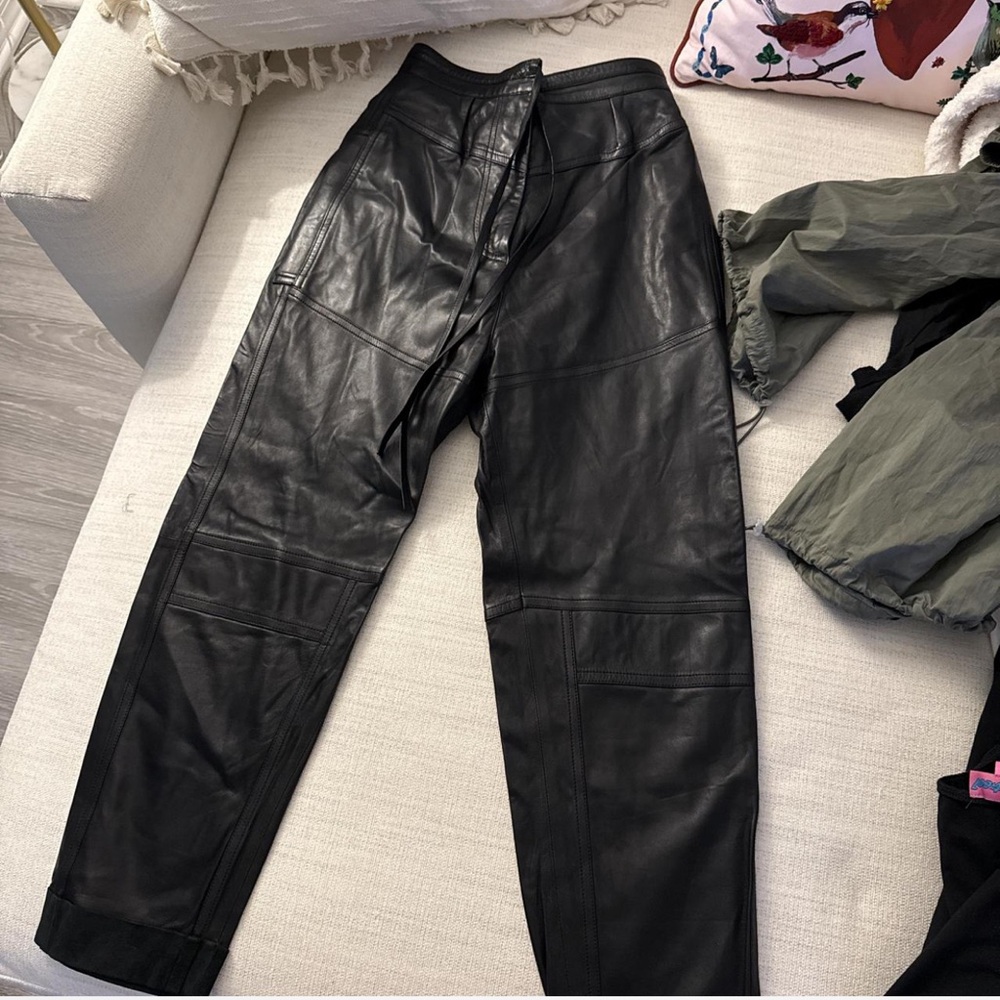 IRO Black Leather Pants